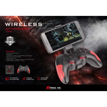 Xtrike Me Wireless Gamepad GP-45 with built-in battery, Bluetooth or cable, for Android, PC, PC360, PS3