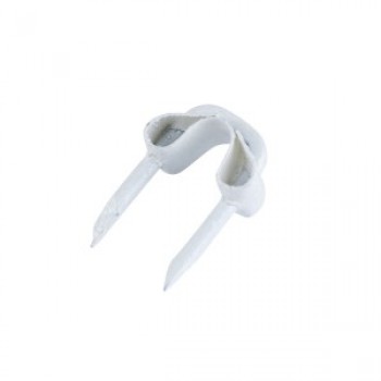 Agrafes isolées en fibre basse tension 1/8 po. 3mm de Gardner Bender - Paquet de 40 (Blanche)