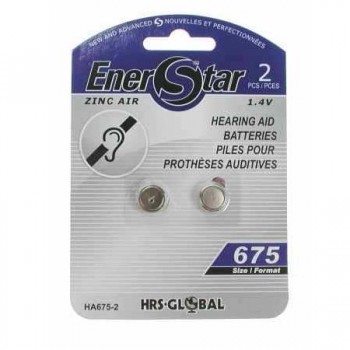 Pile pour prothèse auditive 675 - Paquet de 2