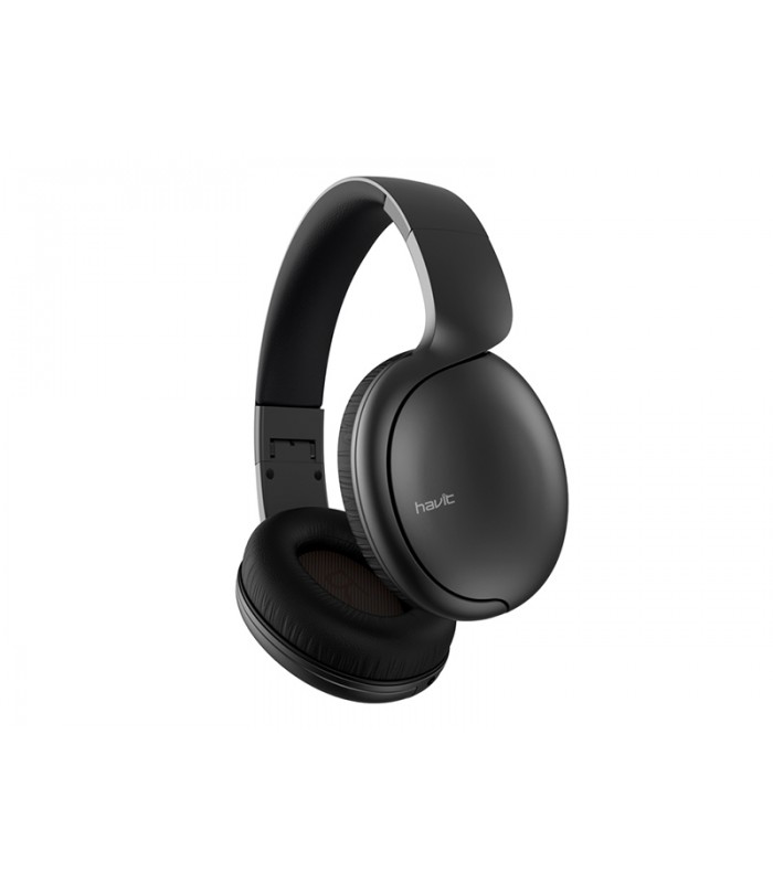 Havit Casque découte sans fil avec microphone intégré - Bluetooth V5.0 - Noir