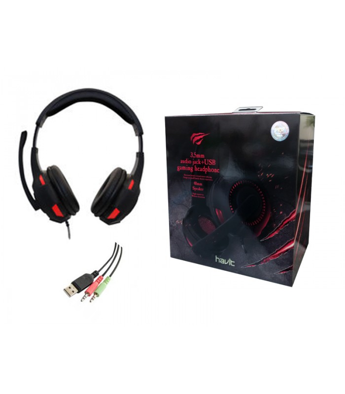 Casque de jeux 3.5mm + USB avec microphone de Havit