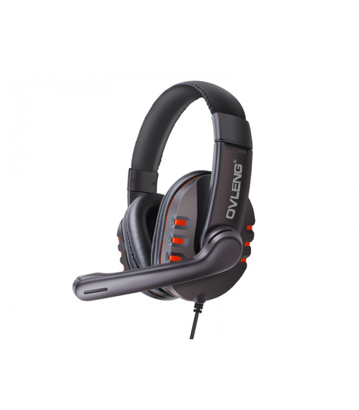 OVLENG Q7 USB Casque découte de Jeu avec Micro antibruit pour ordinateur - Noir