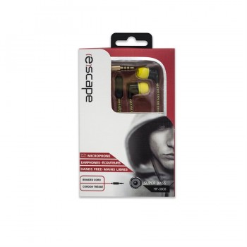 Écouteurs avec microphone stéréo mains libres Noir/Jaune