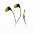 Stereo Earbud with microphone Hands Free - Black/Yellow