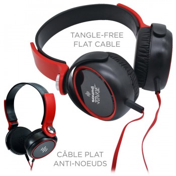 Casque d'écoute stéréo pliable à plat pour portabilité