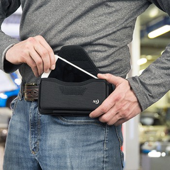 Nite Ize Clip Case Hardshell Horizontal Phone Holster - XL Large - Black