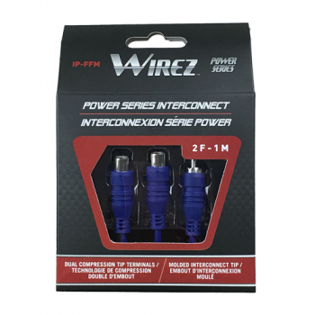 Wirez Power Series Interconnect Y-Cable - 2 Female to 1 Male