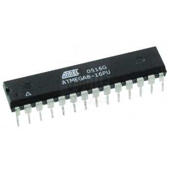 Microcontroller IC ATMEL DIP-28 ATMEGA8-16PU 