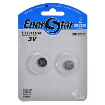 Pile CR1225 au Lithium - Paquet de 2