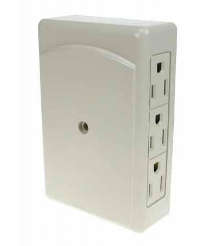 Space Plug 6-Outlets Grouded Sided Multi-Tap