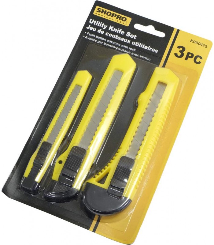 SHOPRO Snap Off knife set - 3 pieces