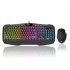 HAVIT HV-KB668CM Wired Multi-function LED Rainbow Backlit Keyboard and Mouse Combo Set