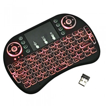 mini Air Mouse 92-keys QWERTY 2.4G Wireless Backlight Keyboard with Touchpad for Android TV Box