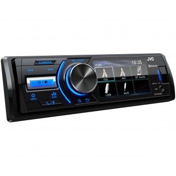 JVC Système Multimédia 1DIN sans lecteur CD, écran couleur 3 po. entrée caméra de recul