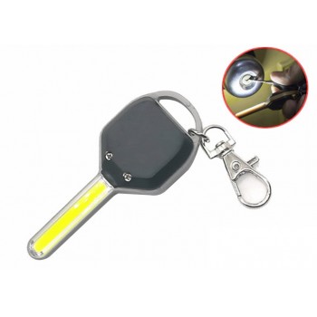 COB LED Light Carabiner Key Ring Key Shape