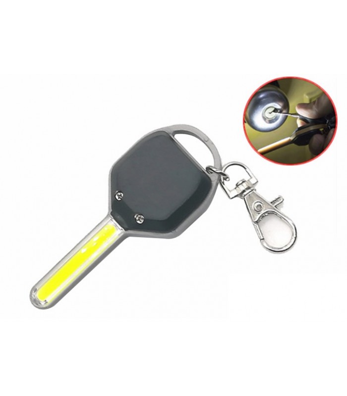 COB LED Light Carabiner Key Ring Key Shape