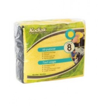 KODIAK ALL-PURPOSE MICROFIBER CLOTH PACK 8/PK