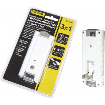 SHOPRO Rechargeable Emergency LED Flashlight/Night Light