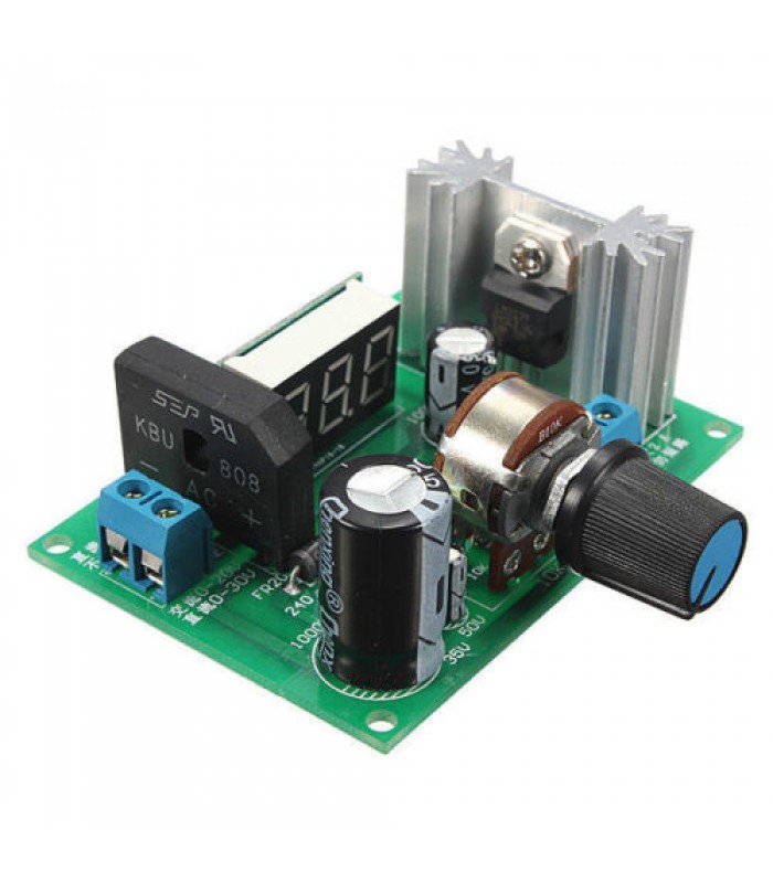 LM317 Adjustable Voltage Regulator Step-down Power Supply Module LED Meter