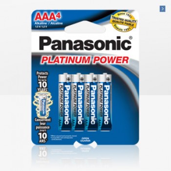 Piles alcaline Panasonic Platinum Power AAA - Paquet de 4