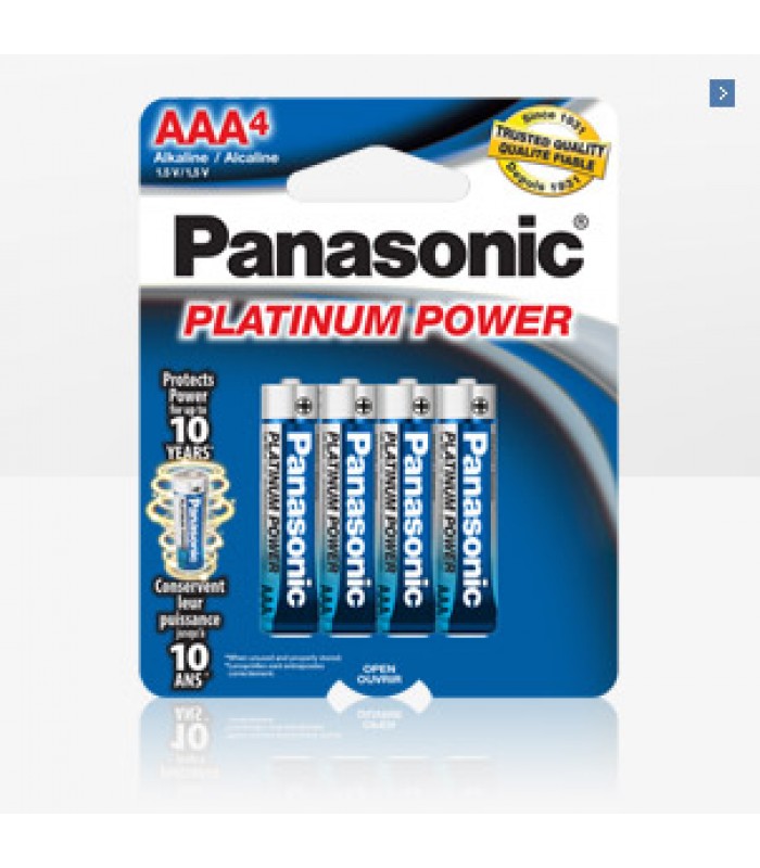 Piles alcaline Panasonic Platinum Power AAA - Paquet de 4