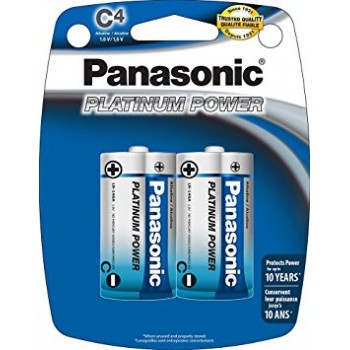 Panasonic Platinum Power Alkaline Batteries C - Pack of 4