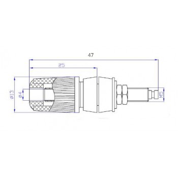 High Current M5 Type 4mm Female Banana Jack Socket Test Binding Post - Pair
