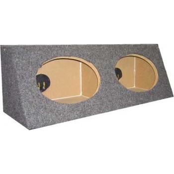 Power Pro Audio Empty Carpeted 6'' x 9'' Speaker Cabinet Double