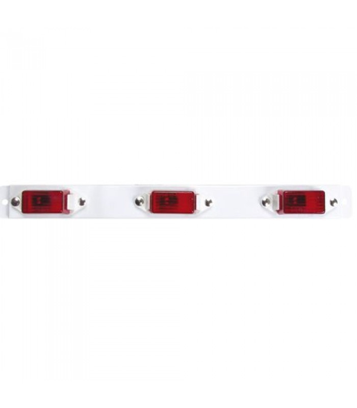 Red identification light bar, white steel base, single wire self grounding