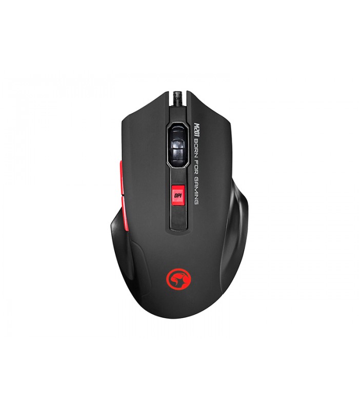 Marvo M201 Souris de Jeu USB 2400DPI, 6 boutons, rétroéclairage 7 couleurs - Noir