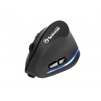 Marvo Scorpion Sans-fil 2.4Ghz, 2400DPI avec batterie Rechargeable, lumière LED bleue, souris de jeu ergonomique droitier