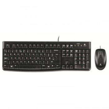 Logitech MK120 Desktop Keyboard and Mouse Combo USB - Black