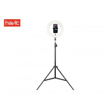 Havit 10 inches Selfie Ring LED Light with Extendable Tripod Stand