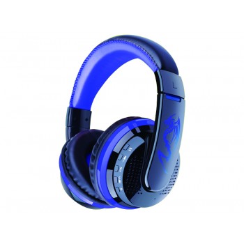 MX666 Wireless Bluetooth V4.0+EDR Stereo rechargeable Headphones Headset with built-in Mic support Micro SD Blue