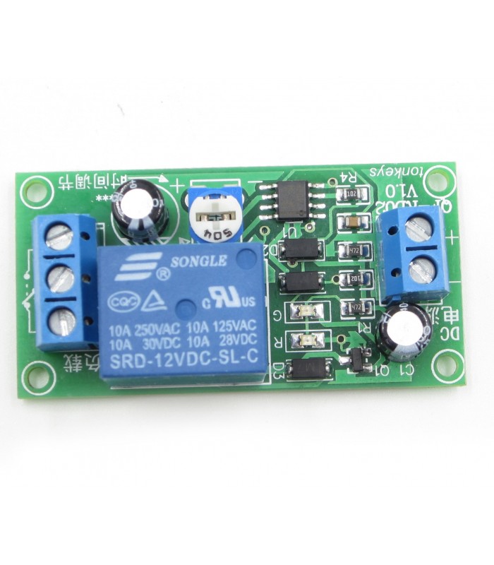 NE555 Timer Switch Adjustable 0 to 60 Second Module DC 12V Input Timer Relay