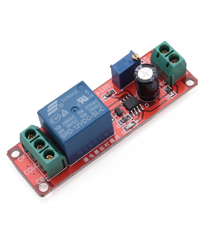 NE555 Timer Switch Adjustable 0 to 10 Second Module DC 12V Input Timer Relay