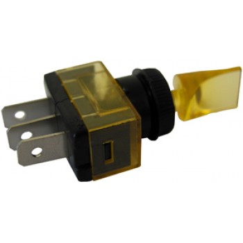 Interrupteurs illuminés unipolaires unidirectionnels (SPST) en bec de canard Ambre 12V de Pico