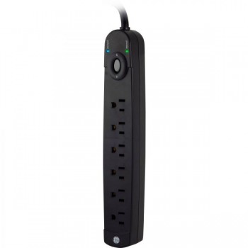 GE 6-Outlet Surge Protector, 1500J, 5 inch Cord