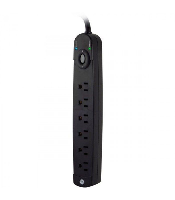 GE 6-Outlet Surge Protector, 1500J, 5 inch Cord