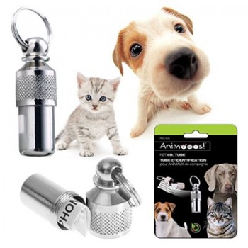 Tube d'identification pour animaux de compagnie