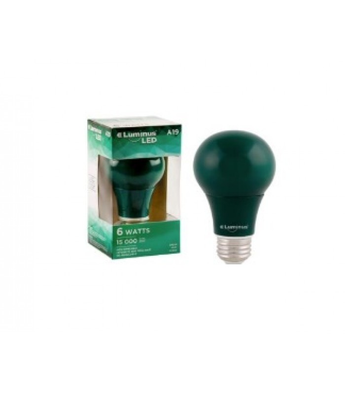 Ampoule DEL A19 6 Watt Vert de Luminus Basix