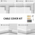 GlobalTone Kit de Cache-fil mural de 150 pouces - Blanc Mat