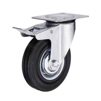 Swivel Caster with Brake - 132 lbs - 4 "