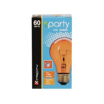 Xtricity A19 Party Light Bulb - 130 V - 60 W - E26 - Amber