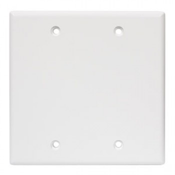 Plaque murale double pleine en plastique - Blanc