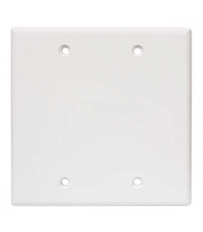 Plaque murale double pleine en plastique - Blanc