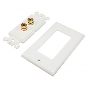 Decora Wall Plate for Banana Plug - 2-Port