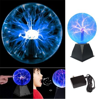 6 in. Plasma Ball Responsive to Sound and Touch - Blue