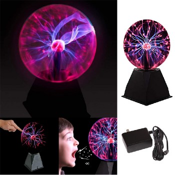 6 in. Plasma Ball Responsive to Sound and Touch - Red
