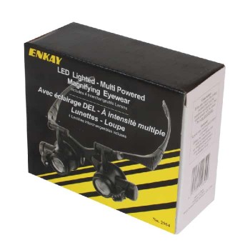 Enkay Magnifying Glasses Set with LED Lighting and 4 Interchangeable Lenses